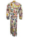 Banjanan Size Est M White & Multi Cotton Blend Long Sleeve Coral Reef Dress White & Multi / Est M