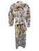 Banjanan Size Est M White & Multi Cotton Blend Long Sleeve Coral Reef Dress White & Multi / Est M