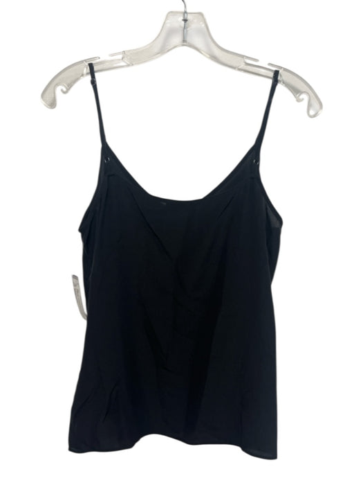Equipment Femme Size Medium Black Silk Spaghetti Strap Scoop Neck Top Black / Medium
