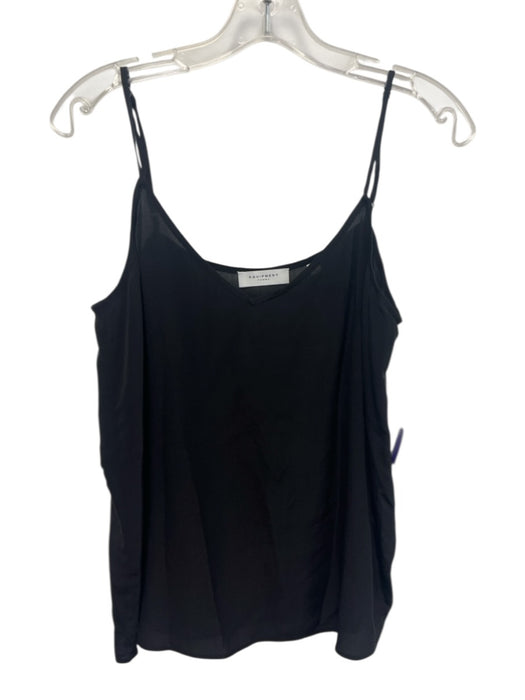 Equipment Femme Size Medium Black Silk Spaghetti Strap Scoop Neck Top Black / Medium