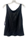 Lafayette 148 Size Large Black Silk Sleeveless Satin Top Black / Large