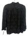 Catherine Malandrino Size Medium Black Cotton Long Sleeve Eyelet Cami Inc. Top Black / Medium