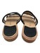 Jack Rogers Shoe Size 8.5 Black & Beige Leather Upper open toe Mule Sandals Black & Beige / 8.5