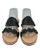 Jack Rogers Shoe Size 8.5 Black & Beige Leather Upper open toe Mule Sandals Black & Beige / 8.5