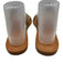 Jack Rogers Shoe Size 8.5 Gold & Brown Leather Upper open toe Whipstitch Sandals Gold & Brown / 8.5