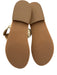 Jack Rogers Shoe Size 8.5 Gold & Brown Leather Upper open toe Whipstitch Sandals Gold & Brown / 8.5
