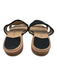 Jack Rogers Shoe Size 9 Black & Beige Leather Upper open toe Whipstitch Sandals Black & Beige / 9
