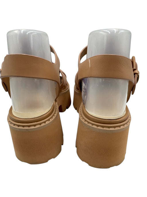Dolce Vita Shoe Size 9 Blush Beige Leather Upper Ankle Strap Caged Sandals Blush Beige / 9