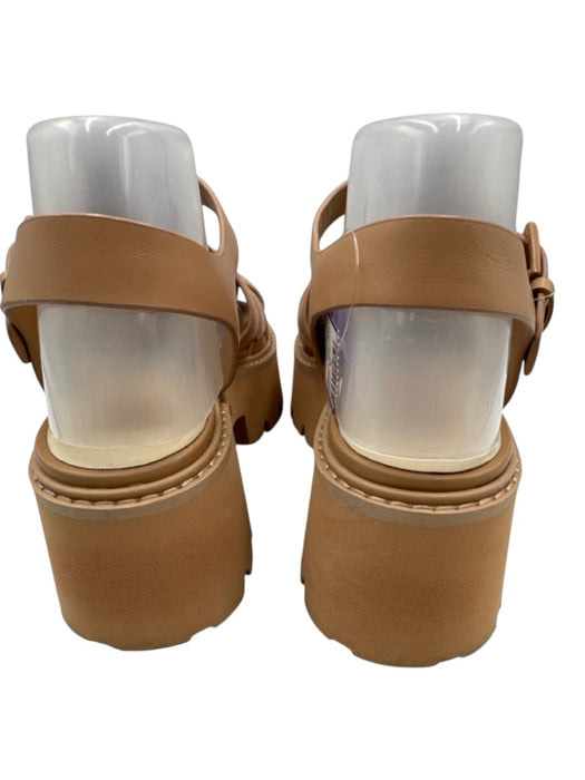 Dolce Vita Shoe Size 9 Blush Beige Leather Upper Ankle Strap Caged Sandals Blush Beige / 9