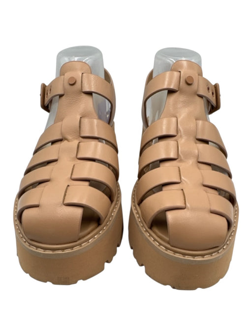 Dolce Vita Shoe Size 9 Blush Beige Leather Upper Ankle Strap Caged Sandals Blush Beige / 9