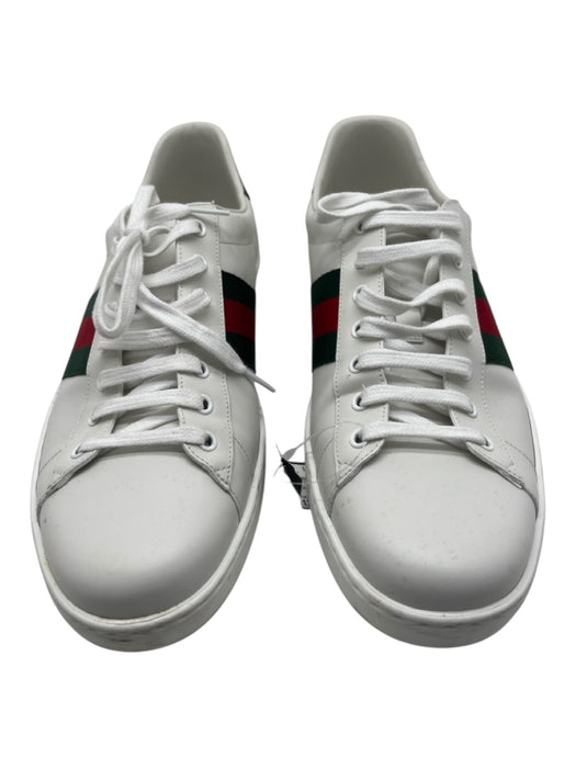 Gucci Shoe Size 12 Like New White Leather Solid Sneaker Men's Shoes 12