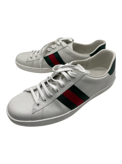 Gucci Shoe Size 12 Like New White Leather Solid Sneaker Men's Shoes 12