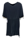 Stella McCartney Size 42/S Black Silk Short Sleeve Knee Length Waist tie Dress Black / 42/S