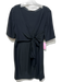 Stella McCartney Size 42/S Black Silk Short Sleeve Knee Length Waist tie Dress Black / 42/S