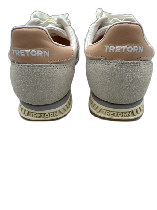 Tretorn Shoe Size 7.5 White, Beige, Pink Leather & Suede Color Block Sneakers White, Beige, Pink / 7.5