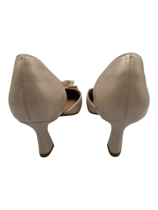 Charles David Shoe Size 7.5 Beige Synthetic D'Orsay Floral Applique Pumps Beige / 7.5