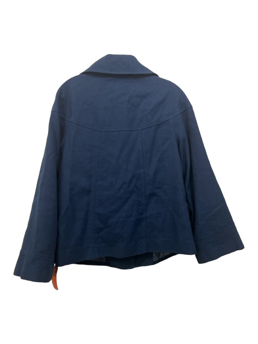 Tulle Size S Navy Cotton Collared Button Up Woven Pockets Jacket Navy / S