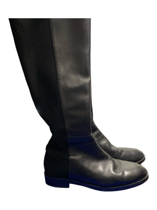 Stuart Weitzman Shoe Size 8 Black Leather Stretch Almond Toe Knee High Boots Black / 8