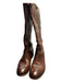 Frye Shoe Size EST 8 Brown Leather Knee High Almond Toe Low Heel Boots Brown / EST 8