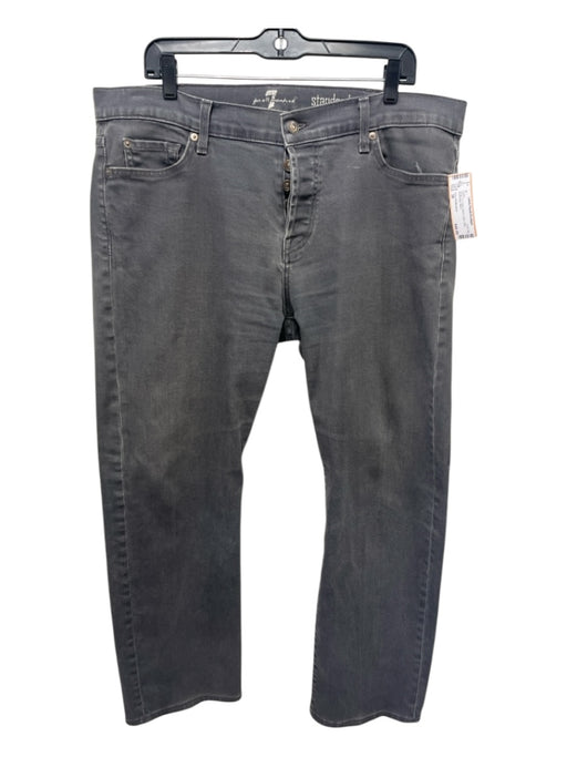 7 For All Mankind Size 38 Gray Cotton Blend Solid Jean Men's Pants Gray / 38
