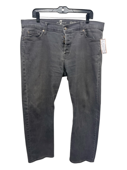 7 For All Mankind Size 38 Gray Cotton Blend Solid Jean Men's Pants Gray / 38