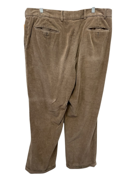 Zegna Size 56 Tan Cotton Cordouroy Khakis Men's Pants Tan / 56