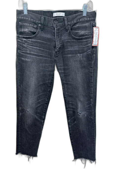 Moussy Vintage Size 26 Gray Wash Cotton Denim Zip Fly Distressed Slim Leg Jeans Gray Wash / 26