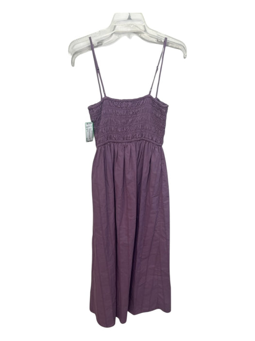 Madewell Size S Dusty Purple Cotton Spaghetti Strap Smocked Bodice Midi Dress Dusty Purple / S