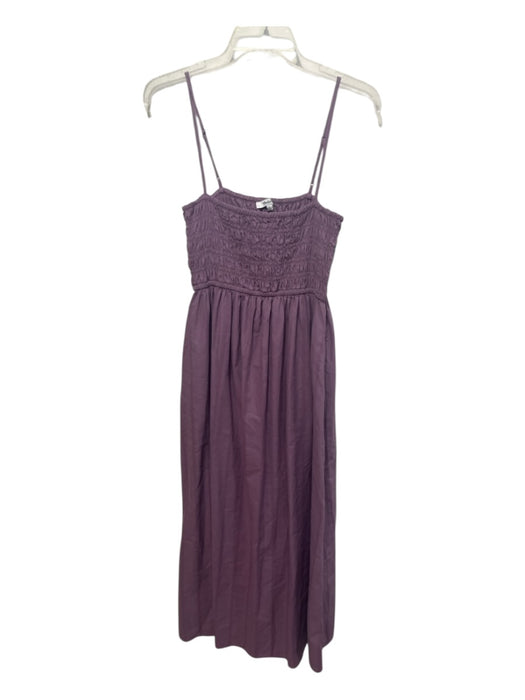 Madewell Size S Dusty Purple Cotton Spaghetti Strap Smocked Bodice Midi Dress Dusty Purple / S
