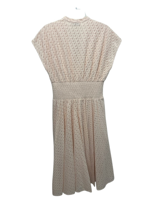 Tory Burch Size 10 Peach Pink Cotton Cap Sleeve Eyelet Overlay Maxi Dress Peach Pink / 10