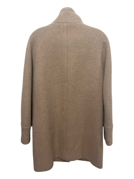 J Crew Light Brown Wool Blend Solid Zip Front Coat Light Brown / 8