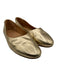 Beek Shoe Size 10 Gold Leather Upper Metallic Round Toe Ballet Flats Gold / 10