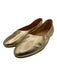 Beek Shoe Size 10 Gold Leather Upper Metallic Round Toe Ballet Flats Gold / 10