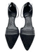 Anne Fontaine Shoe Size 41 Black Suede Mesh Panel Fabric Block Ankle Strap Pumps Black / 41