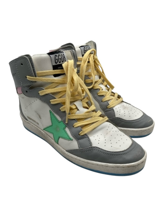 Golden Goose Shoe Size 40 Grey, White & Multi Leather High Top lace up Shoes Grey, White & Multi / 40