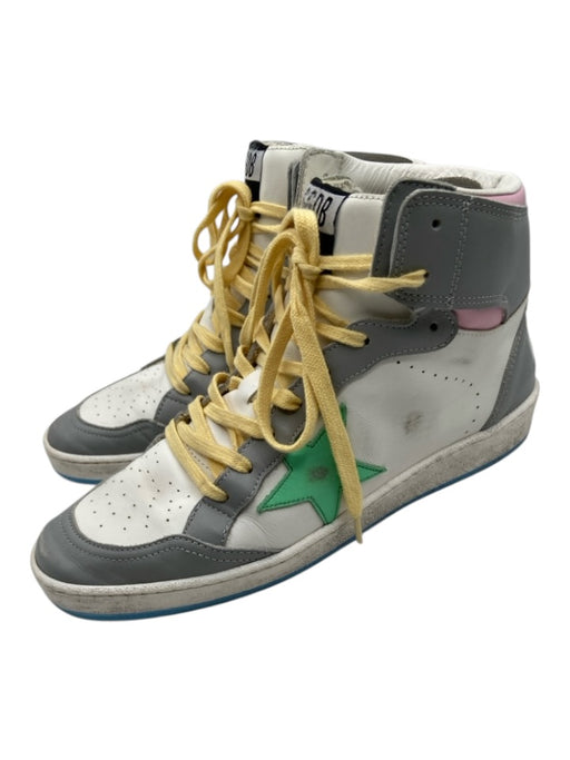 Golden Goose Shoe Size 40 Grey, White & Multi Leather High Top lace up Shoes Grey, White & Multi / 40