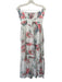 Anthropologie Size M White & Multi Polyester floral print Strapless Tiered Dress White & Multi / M