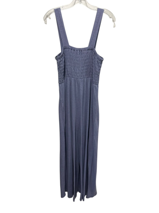 FP Beach Size M Purple Linen & Polyester Wide Leg smocked Jumpsuit Purple / M