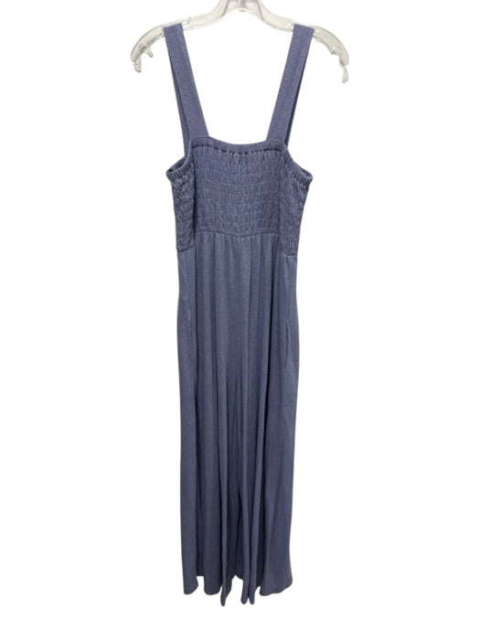 FP Beach Size M Purple Linen & Polyester Wide Leg smocked Jumpsuit Purple / M
