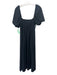 Hill House Size M Black Cotton Puff Sleeves Smocked Dress Black / M