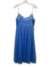 Monique Lhuillier Size 8 Blue Polyester Spaghetti Straps Pleated Tulle Dress Blue / 8