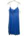 Monique Lhuillier Size 8 Blue Polyester Spaghetti Straps Pleated Tulle Dress Blue / 8