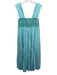 Anthropologie Size XS Aqua Blue Cotton Tiered Sleeveless Square Neck Dress Aqua Blue / XS