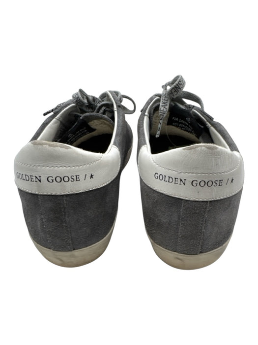 Golden Goose Shoe Size 41 Gray & White Leather Suede Low Top Glitter Sneakers Gray & White / 41