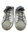 Golden Goose Shoe Size 40 White & Grey Leather Suede Glitter Sneakers White & Grey / 40