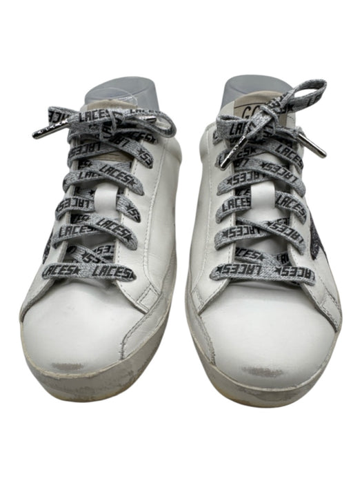 Golden Goose Shoe Size 40 White Leather Suede Glitter Sneakers White / 40