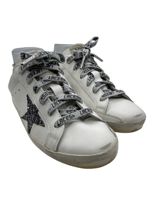 Golden Goose Shoe Size 40 White Leather Suede Glitter Sneakers White / 40