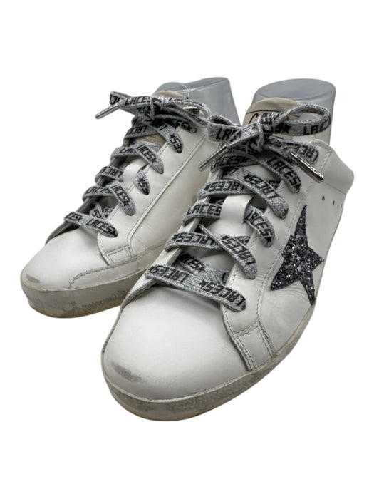Golden Goose Shoe Size 40 White Leather Suede Glitter Sneakers White / 40