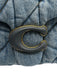 Coach Blue Textile Quilted Denim Chain Strap Bag Blue