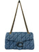 Coach Blue Textile Quilted Denim Chain Strap Bag Blue